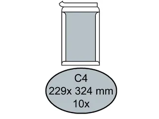 Envelop Quantore Bordrug C4 229x324mm 120gr wit zelfklevend - 1