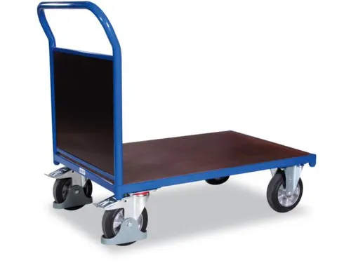 Platformwagen 1000kg Laadvlak Lxb 1225x800mm 1 Kopwand Ral 5010