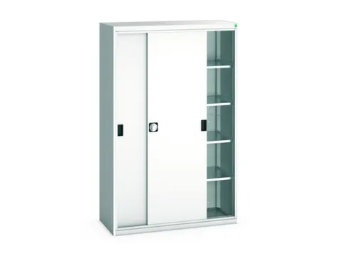 werkplaatskast 2000x1300x550mm 4xStalen bodem RAL7035 front RAL7035