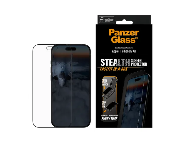 PanzerGlass Stealth Screen Protector iPhone Air | Ultra-Wide Fit w.