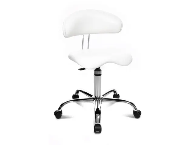 siège d'atelier pivotant,assise blanc,assise HxlxP 430-510x440x400mm