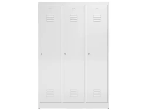 garderobekast,HxBxD 1800x1185x500mm,3vak,vak B 395mm,klink,sokkel