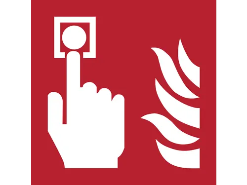 Pictogram bordje Djois Brandmelder 200x200mm rood