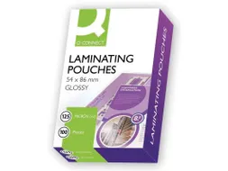 Lamineerhoes Glanzend Transparant 54x86mm 2x125mic Doos 100 Stuks