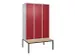locker voor scheiding van kleding,HxBxD 2120x1200x815mm,3vak