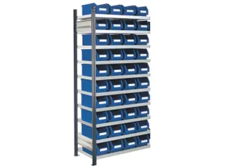 Bakkenstelling 2000x1000x400mm 40bakken PE blauw vakl. 125kg - 1
