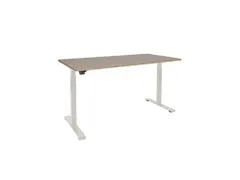 Elektrisch verstelbaar bureau 160x80cm Frame Wit Blad Robson Eiken