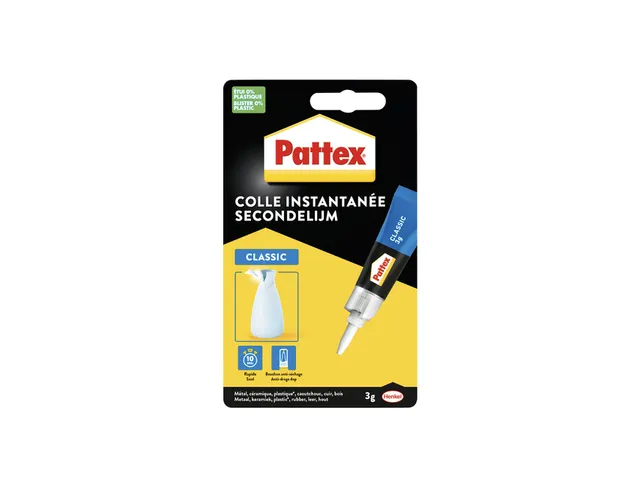 Secondelijm Pattex Classic tube 3gram op blister