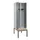 locker met bank,voor scheiding van kleding,HxBxD 2120x600x815mm,2vak