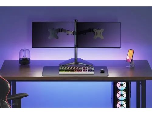 Monitorstandaard FPMAD550DD 2 schermen tot 32 inch met voet Zwart