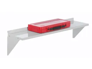 Stalen Legbord Voor Gesleufde Platen Lxd 950X220Mm Lichtgrijs - 1