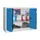 Vouwdeurkast 1000x1200x500mm 2legborden Verzinkt Ral7035 Front Ral5012