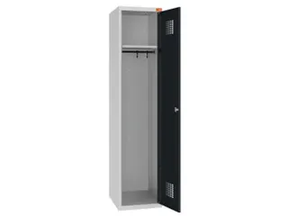 lockerkast,HxBxD 1800x400x500mm,1vak,draaigrendel,sokkel,romp RAL7035 - 1