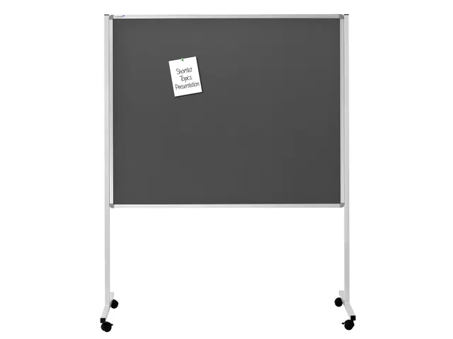 Multiboard mobile XL Met Grijs Prikbord 120x150cm