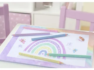 Kleurpotlood Faber-Castell Jumbo Grip pastel etui 5 stuks - 3