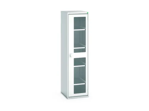 vitrinekast 2000x525x550mm 4xStalen bodem romp RAL7035 front RAL7035