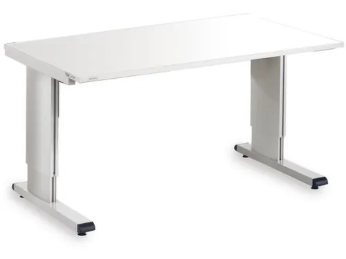 montagetafel,HxBxD 700-1100x1500x800mm,blad melaminehars RAL7035