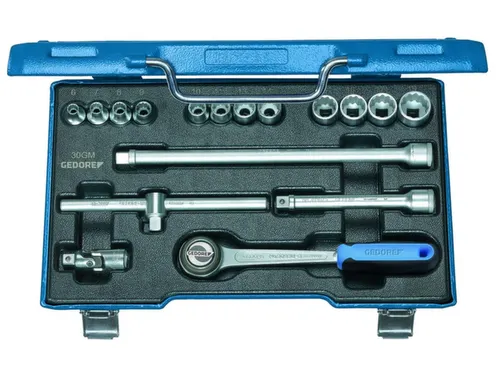 D 30 GMU-3 Dopsleutelset 3/8 inch 17-delig UD profiel 6-19mm