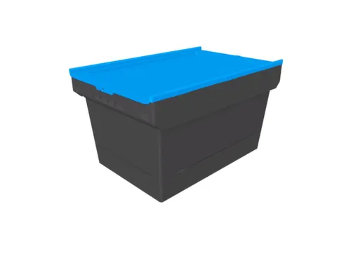 Herbruikbare containers HxLxB 340x610x400mm 58l PP-regeneraat blauw