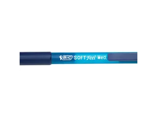 Balpen Bic soft feel grip clic medium blauw - 4