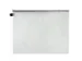 Trousse Foldersys A3 PVC transparent avec fermeture éclair grise