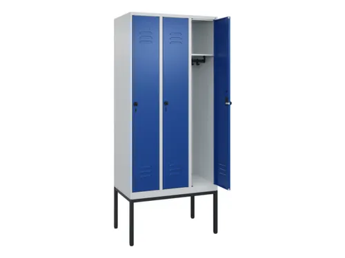 locker,HxBxD 2120x900x500mm,3vak,vak B 300mm,draaigrendel