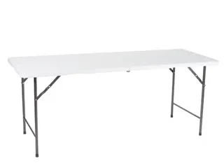 Vouwtafel weerbestendige Klaptafel 180x70x74cm HDPE Wit - 1
