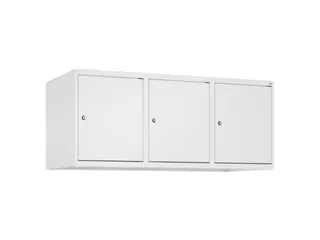 opzetkast,v. locker,3vak.,vak B 400mm,HxBxD 500x1200x500mm,vleugeldeur - 1