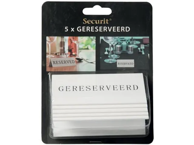 Panneau de table 'Gereserveerd' Paquet 5 pièces