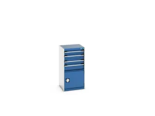 ladekast HxBxD 1000x525x525mm 4laden romp RAL7035 front RAL5010 - 7
