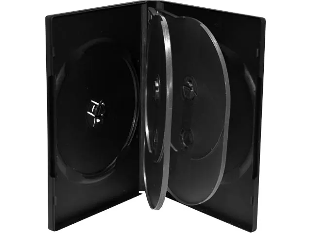 Mediarange Dvd Case 6Disc Blanco Hoezen Zwart 50st