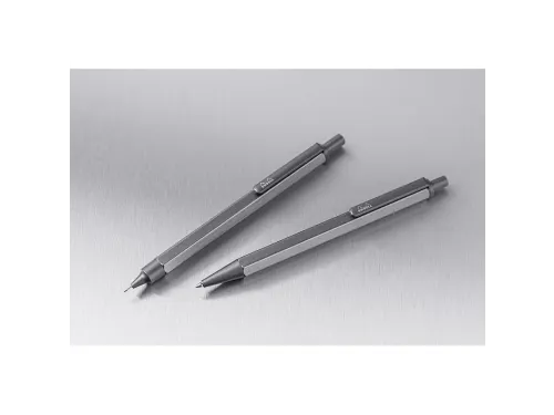 Rhodia scRipt zeshoekige balpen 0.7mm Aluminium Titanium Zwart