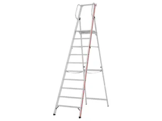 platformladder,bordes HxBxD 2340x440x400mm,10treden,aluminium - 1