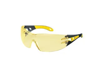 Uvex Pheos 9192.385 veiligheidsbril, amberikleurige lens, geel/zwart m - 1
