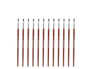 Penseel Kangaro Serie 121 plat Nr. 0 geitenhaar doos 12 stuks - 1