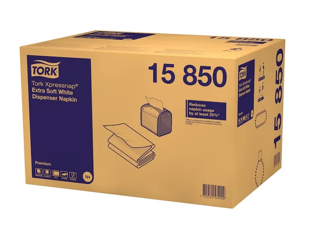 Serviette Tork Expressnap N4 15850 Extra doux Pli 1/2 2 ép Blanc 1000
