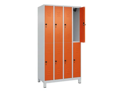 dubbeldekse locker,HxBxD 1950x1000x500mm,4x2vak.,vak B 250mm