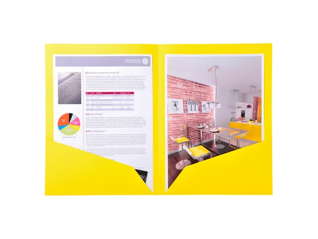 25 Dossiermappen Met Dubbel Tas Rock''s 220 Geel A4