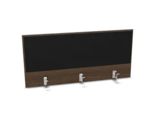 opzetpaneel bureau aanbouw achter NV bruin hickory zwart 1200mm - 1