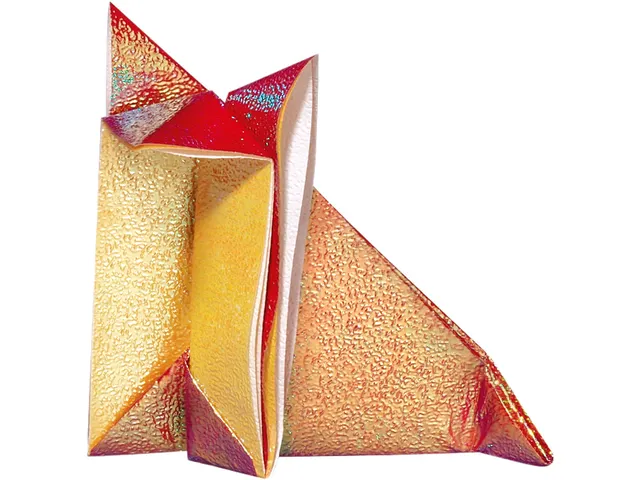 Vouwblaadjes Folia 75gr 14x14cm 50 vel 2-zijdig iriserend embossing as
