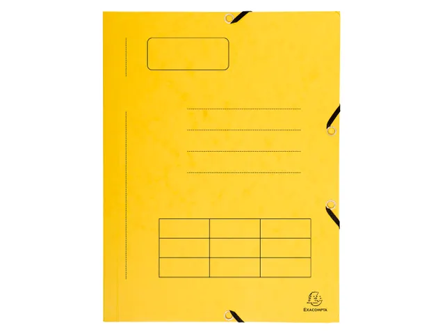 Elastomap bedrukt 3 kleppen glanskarton 355gm² A4 Assorti