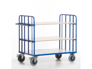 etagewagen,draagverm. 500kg,laadvl. LxB 1200x800mm,houtetage,RAL5010 - 12