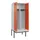 PBM-locker met bank,HxBxD 2120x800x815mm,2vak,vak B 400mm,draaigrendel