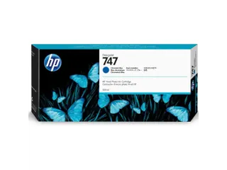 HP Inktcartridge 747 Chromatisch Blauw 300 ml P2V85A - 1