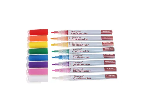 Krijtstift Europel watervast 1-3mm assorti etui 8 stuks
