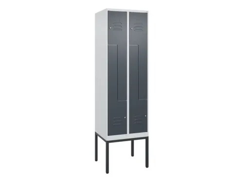 Z-garderobekast,HxBxD 2120x600x500mm,vak B 150/300mm,cil.-slot