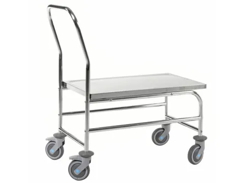 RVS duwbeugelwagen,draagverm. 100kg,laadvl. LxB 710x360mm,RVSplaat