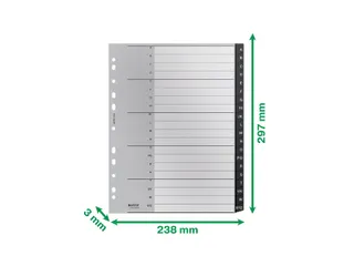 Tabblad Leitz Recycle A4 11-gaats A-Z extra breed PP - 4
