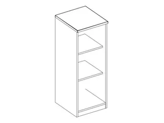kantoorstelling,HxBxD 1155x400x445mm,MP-lichtgrijs - 2
