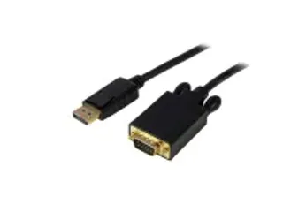 OUTLET 4,5 M Lange Displayport-naar-vga-adapterconverterkabel Zwart - 1